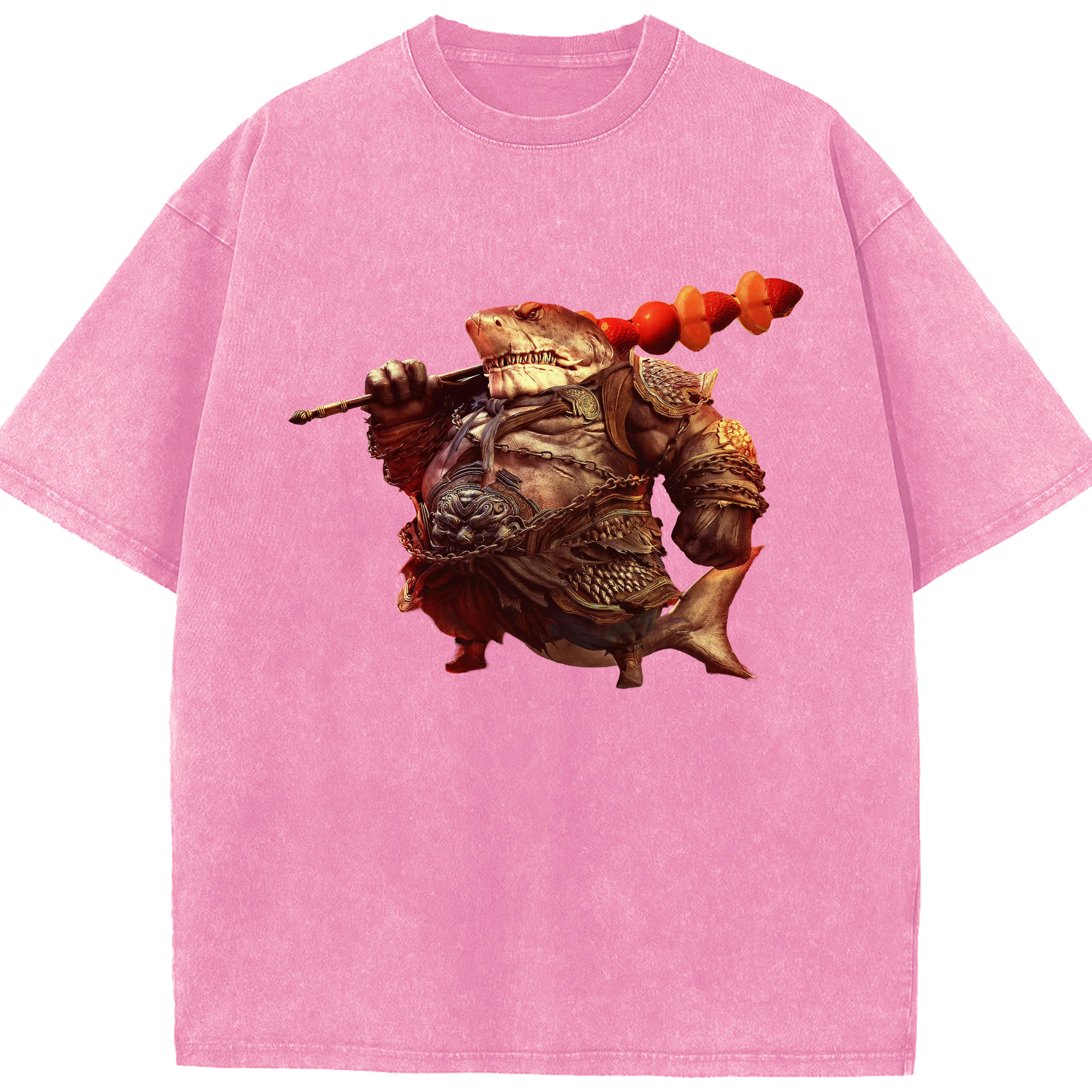 （画像用） Ne Zha 2 ナタ 魔童の大暴れ 綿100% ヴィンテージ風 半袖Tシャツ（フロントプリント）